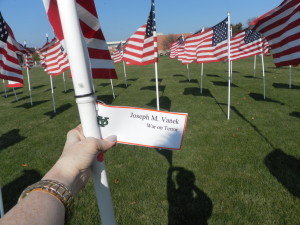 At York High School’s Avenue of Flags…